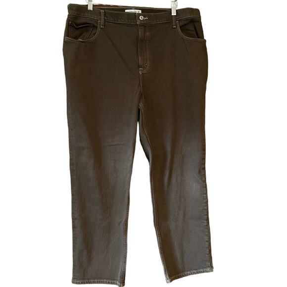 Abercrombie & Fitch Women's The '90s Straight Ultra High Rise Jeans Brown 34/18S - Picture 1 of 9